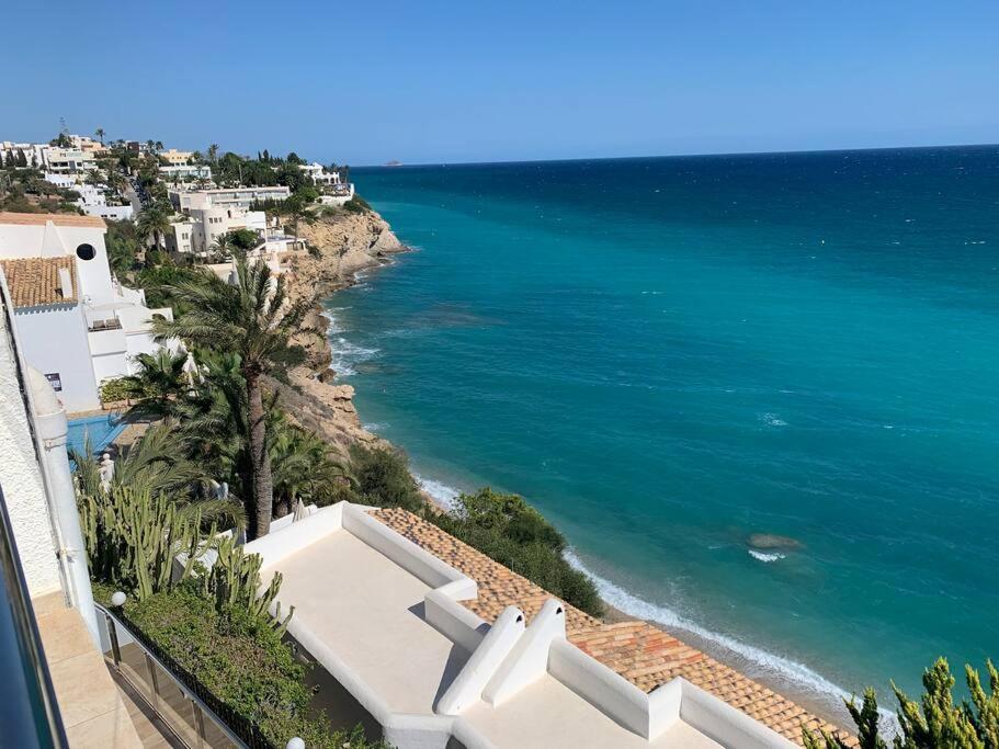 Preciosa Casa En Vilajoyosa Con Vistas Al Mar En Las Casas Colgantes Del Casco Antiguo Villajoyosa  Exterior foto